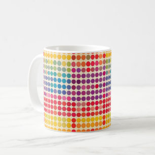 Abstract Rainbow Dot Pattern Coffee Mug