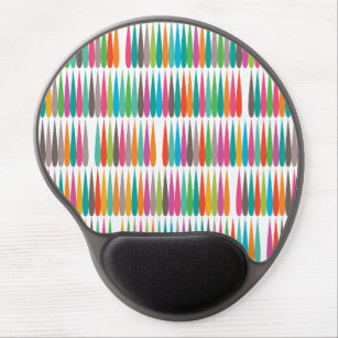 Abstract rainbow drops colourful modern pattern gel mouse pad