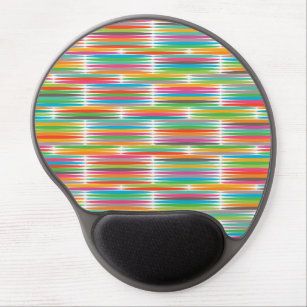 Abstract rainbow drops pattern gel mouse pad