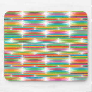 Abstract rainbow drops pattern mouse pad