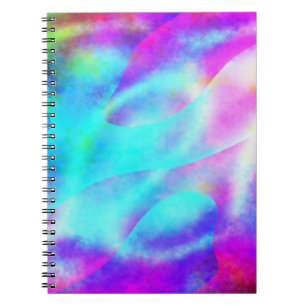 Abstract Rainbow Flowing Stripe Design Notebook