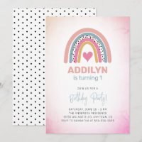 Abstract Rainbow Girls 1st Birthday Party