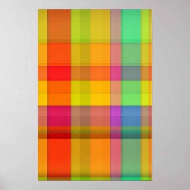 Abstract Rainbow Grid Design Poster (Front)