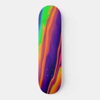 Abstract Rainbow Holographic Iridescent Pattern Skateboard