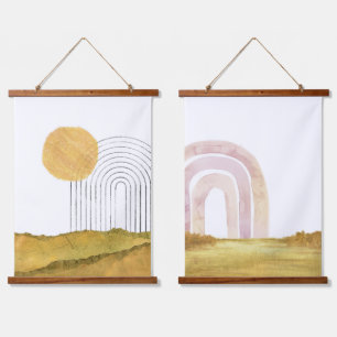 Abstract rainbow landscapes hanging tapestry