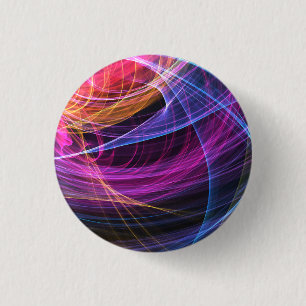 Abstract Rainbow lights vortex lights 1 Inch Round Button