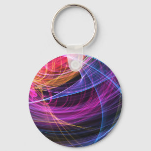 Abstract Rainbow lights vortex lights Keychain
