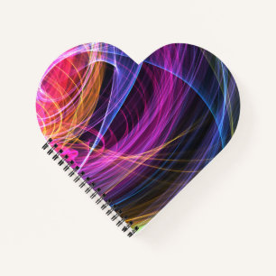 Abstract Rainbow lights vortex lights Notebook