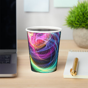 Abstract Rainbow lights vortex lights Paper Cups