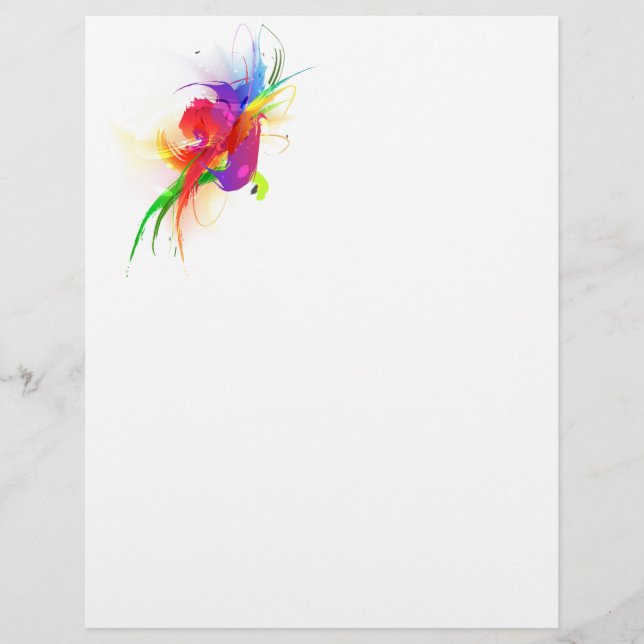 Abstract Rainbow Lorikeet Paint Splatters (Front)