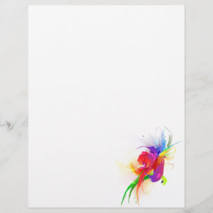Abstract Rainbow Lorikeet Paint Splatters