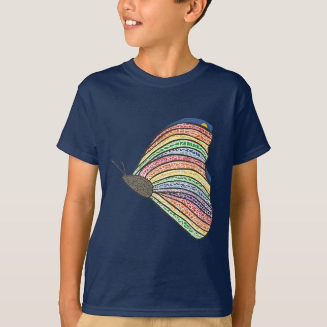 Abstract Rainbow Mosaic Butterfly Tee Shirts (Front)