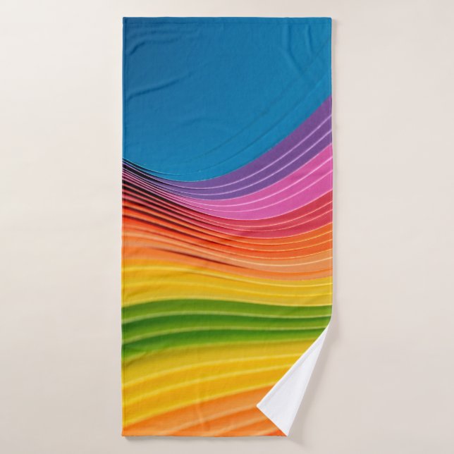 Abstract rainbow pattern texture bath towel (Bath Towel)
