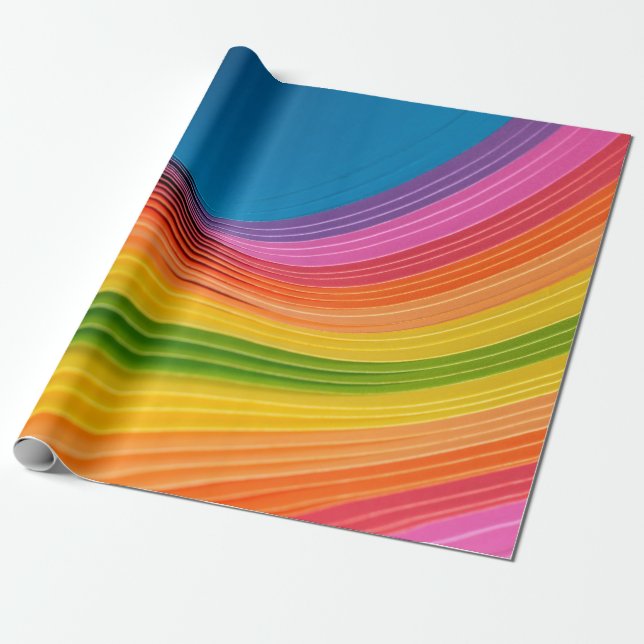 Abstract rainbow pattern texture wrapping paper (Unrolled)
