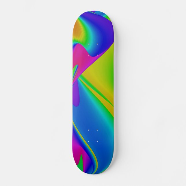 Abstract Rainbow Skateboard (Front)