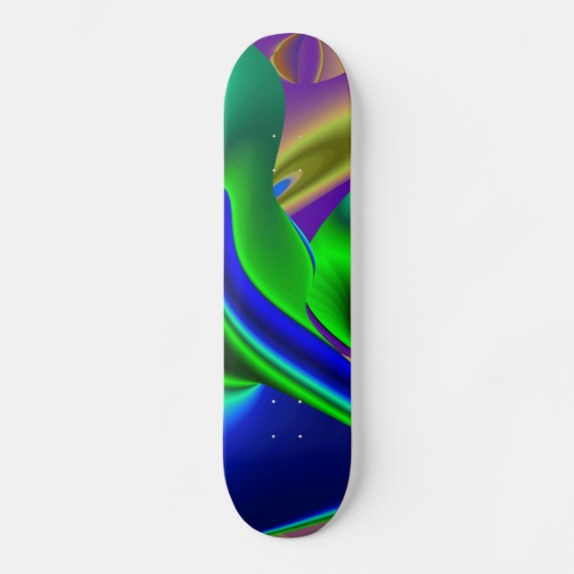 Abstract Rainbow Skateboard (Front)