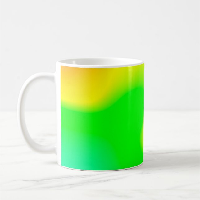 Abstract rainbow soft cloud background in pastel c coffee mug (Left)