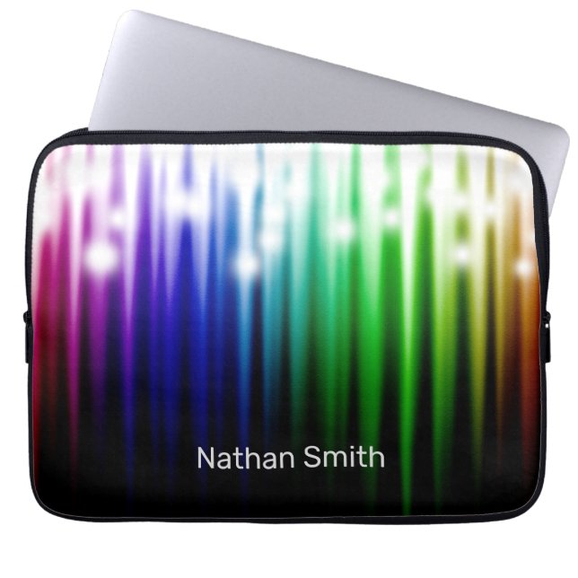 Abstract Rainbow sparkling modern texture Laptop Sleeve (Front)