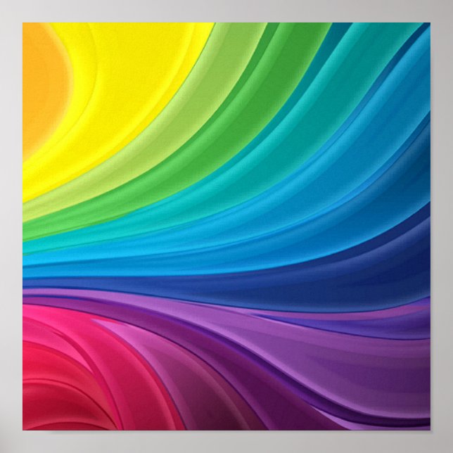 Abstract Rainbow Swirl Canvas Print (Front)