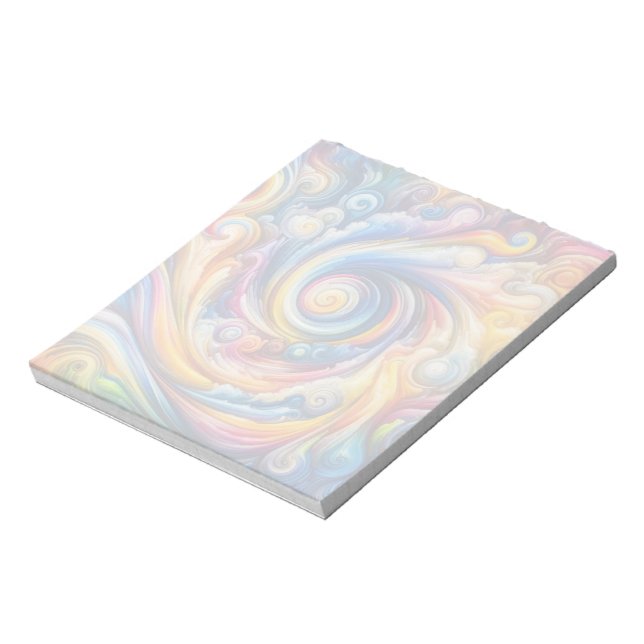 Abstract Rainbow Swirl Notepad (Rotated)