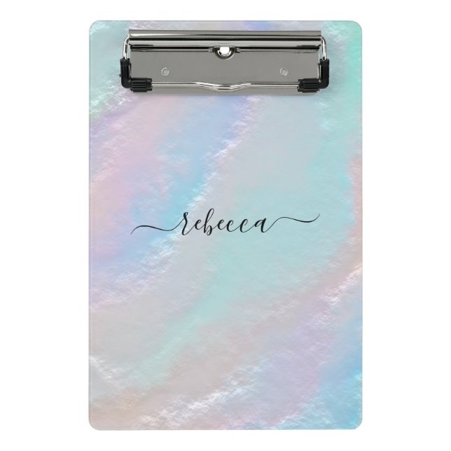 Abstract Rainbow Texture Mini Clipboard (Front)