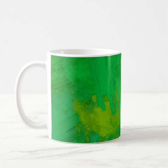 Abstract random shapes. 2d illustration background coffee mug (Left)