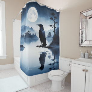 Abstract Raven 001 Shower Curtain