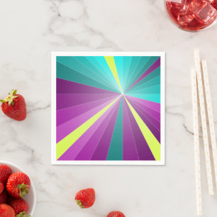 Abstract rays colourful geometric Paper napkins