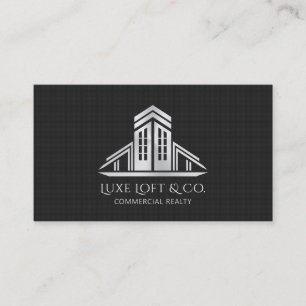 Abstract Real Estate Logo   Carbon Fibre Business Card