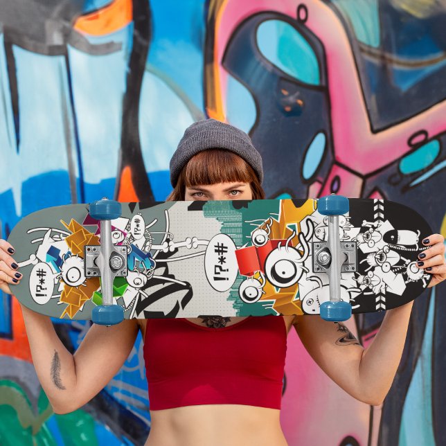 Abstract Realms of Concrete Jungle Skateboard (Creator Uploaded)