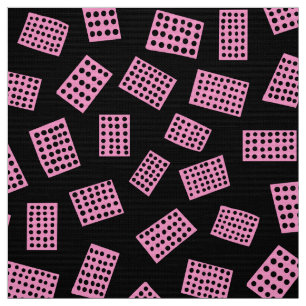 Abstract Rectangles 081122 - Pink on Black Fabric
