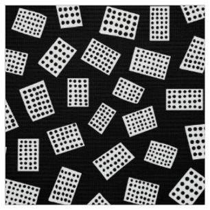 Abstract Rectangles 081122 - White on Black Fabric