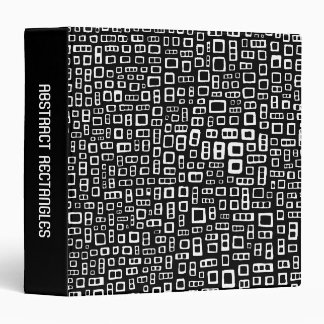 Abstract Rectangles (1.5in) Binder (Front/Spine)