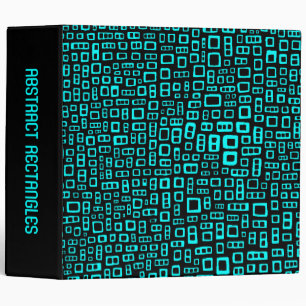 Abstract Rectangles (2in) Cyan Binder