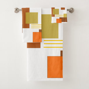 Abstract Rectangles and Lines  Bath Towel Set