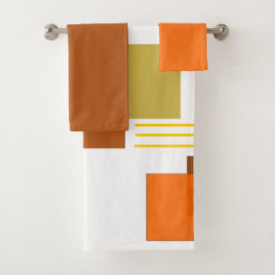 Abstract Rectangles and Lines  Bath Towel Set