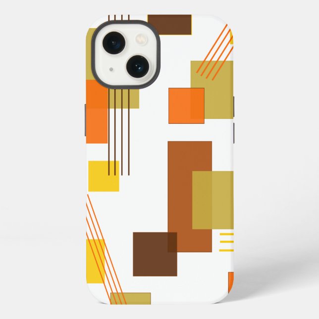 Abstract Rectangles and Lines  iPhone Case (Back)