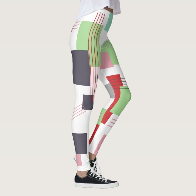 Abstract Rectangles and Lines  Leggings (Right)