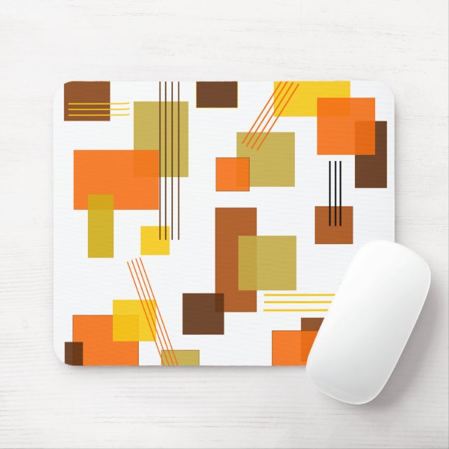 Abstract Rectangles and Lines  Mouse Pad (With Mouse)