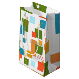 Abstract Rectangles and Lines Small Gift Bag