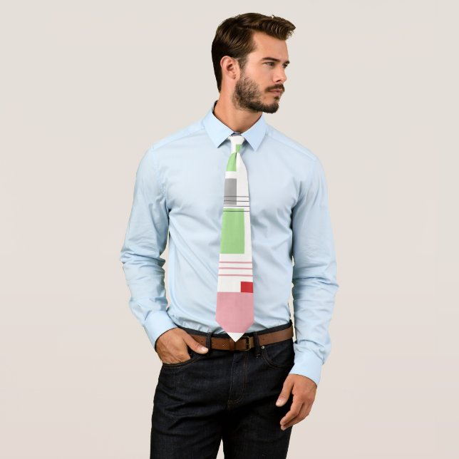 Abstract Rectangles and Lines  Tie (In Situ)