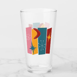 Abstract Rectangles Boomerang Stars Mid Century Glass