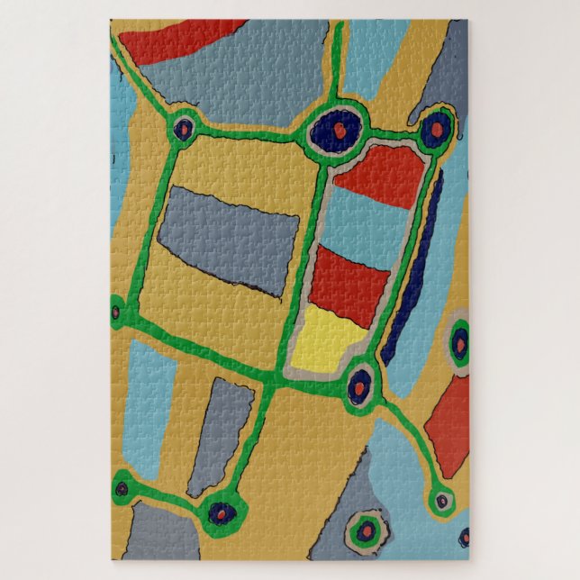 Abstract Rectangles Jigsaw Puzzle (Vertical)
