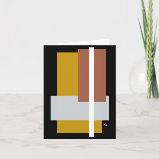 Abstract Rectangles Note Cards (Front)