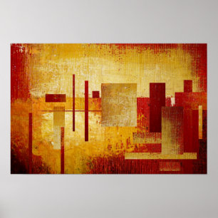 Abstract Rectangles & Squares Art Poster Print