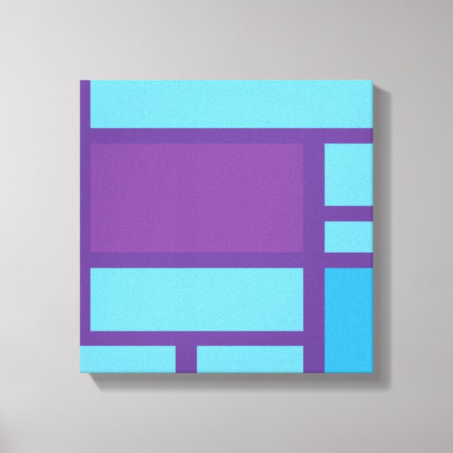 Abstract Rectangles Wrapped Canvas (Front)