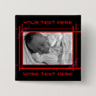 Abstract red and black Frame Button