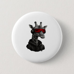 Abstract red and black giraffe Classic T-Shirt 2 Inch Round Button