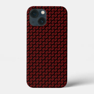 Abstract red and black pattern iPhone 13 mini case