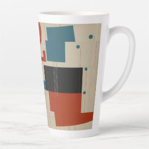 Abstract Red and Blue Art Latte Mug